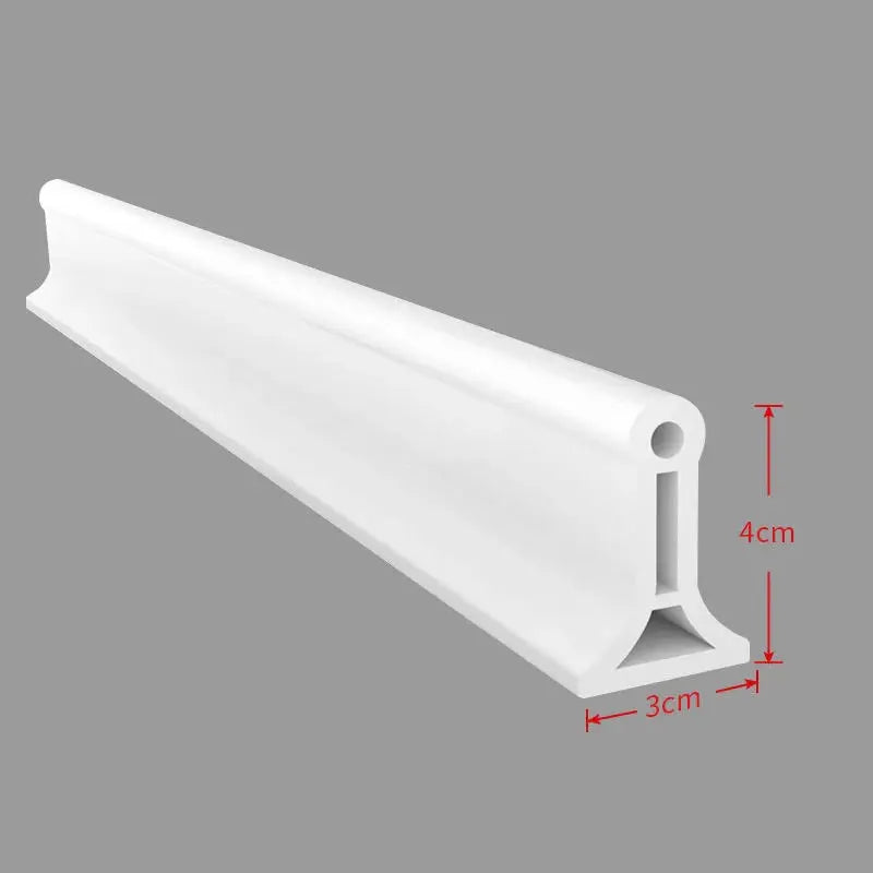 Self-Adhesive Silicone Shower Water Seal – Bathroom Threshold Strip for Wet-Dry Division