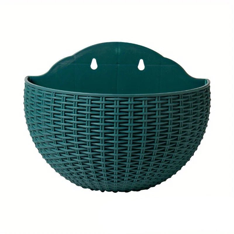 Vertical Greenery Wall Planter with Rattan Design