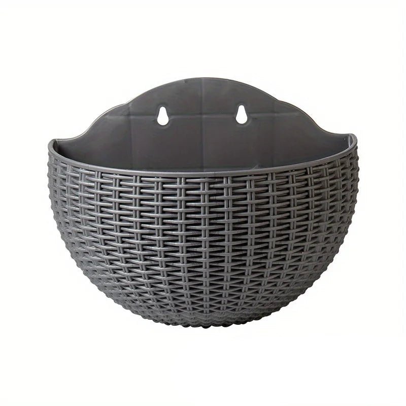 Vertical Greenery Wall Planter with Rattan Design