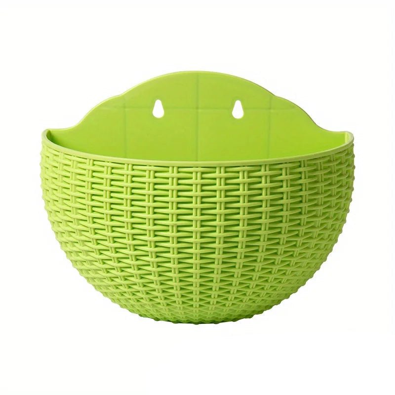 Vertical Greenery Wall Planter with Rattan Design
