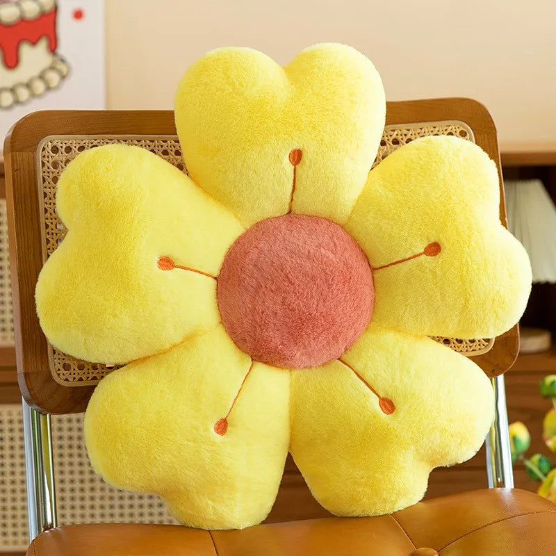 Charming Floral Plush Cushion for Cozy Spaces