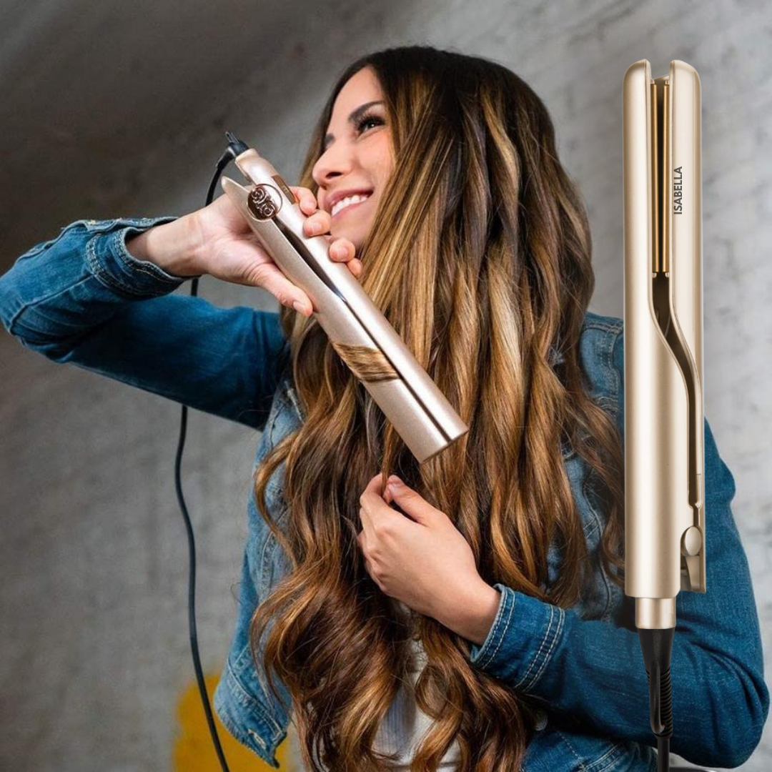 Hair Straightener with Ceramic Coating – FlexiCurl Hairstyling Tool