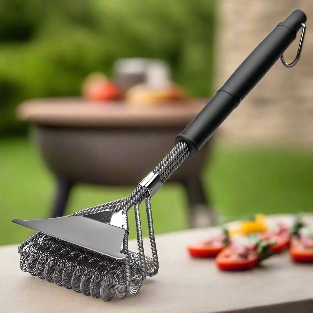 Stainless Steel Grill Brush for Safe BBQ Cleaning