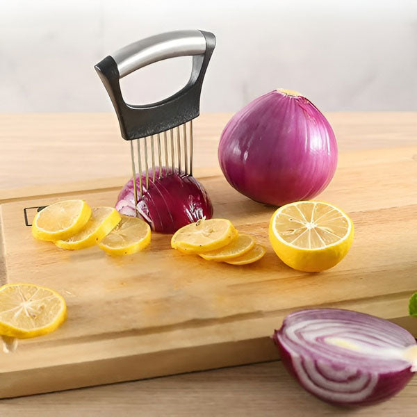 Onion Cutter with Stainless Steel Holder – Comfortable Grip