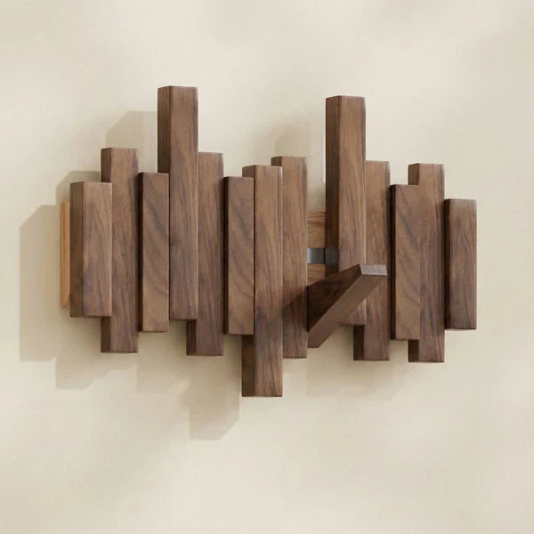 Wall Coat Rack | Space-Saving Foldable Design Hooks