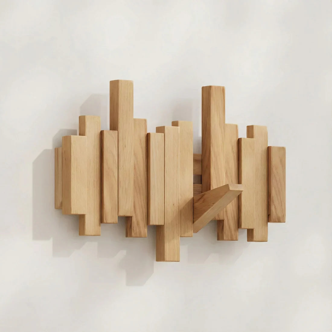 Wall Coat Rack | Space-Saving Foldable Design Hooks