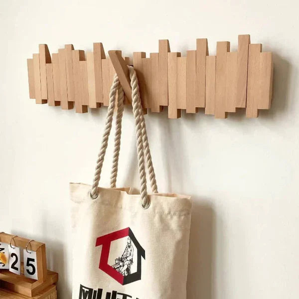 Wall Coat Rack | Space-Saving Foldable Design Hooks