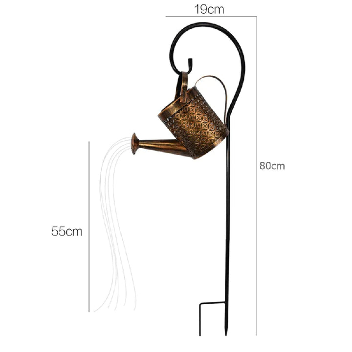 Solar Garden Light | Watering Can Design | Soft Rain Effect Illumination