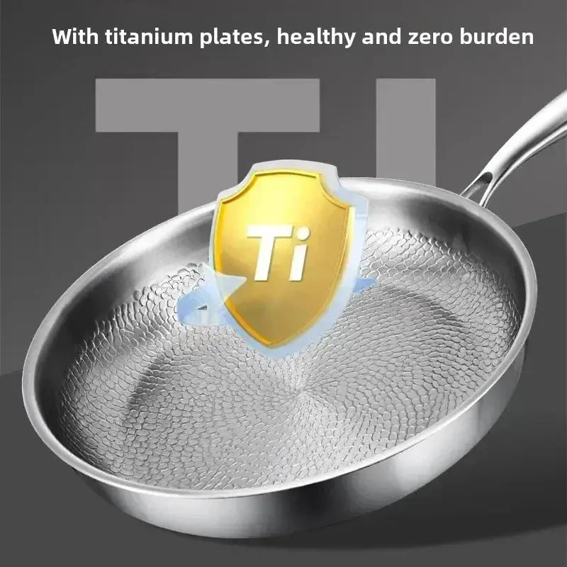 Hammered Nonstick Frying Pan with Titanium Coating – Compatible with All Stoves