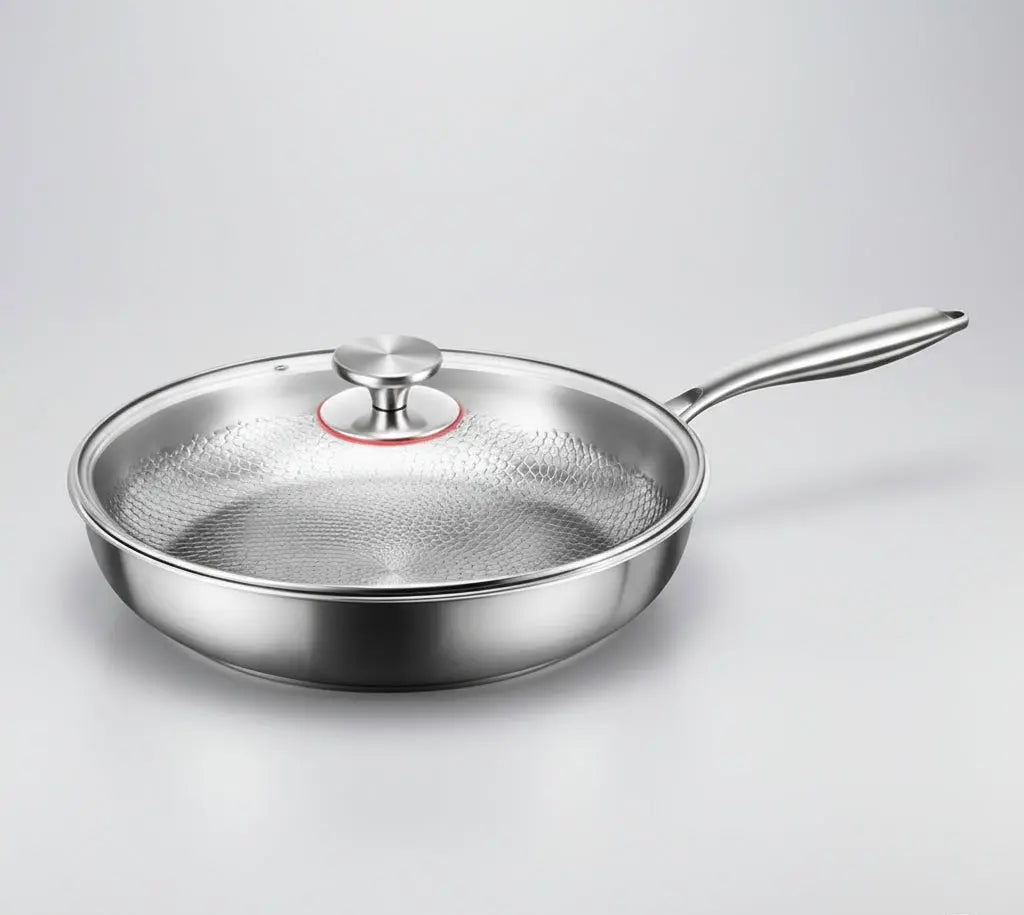 Hammered Nonstick Frying Pan with Titanium Coating – Compatible with All Stoves