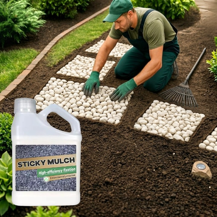 Landscape Adhesive for Mulch, Gravel & Sand - 500 g, Rainproof, 8-12 m² Coverage