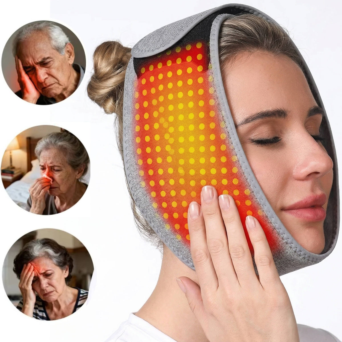 Jaw and Chin Heating Pad with Three Heat Levels for Facial Comfort