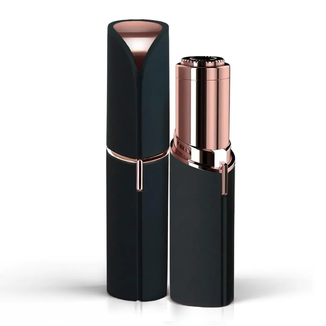 Compact Electric Facial Hair Remover – Lipstick Style in Rose Gold