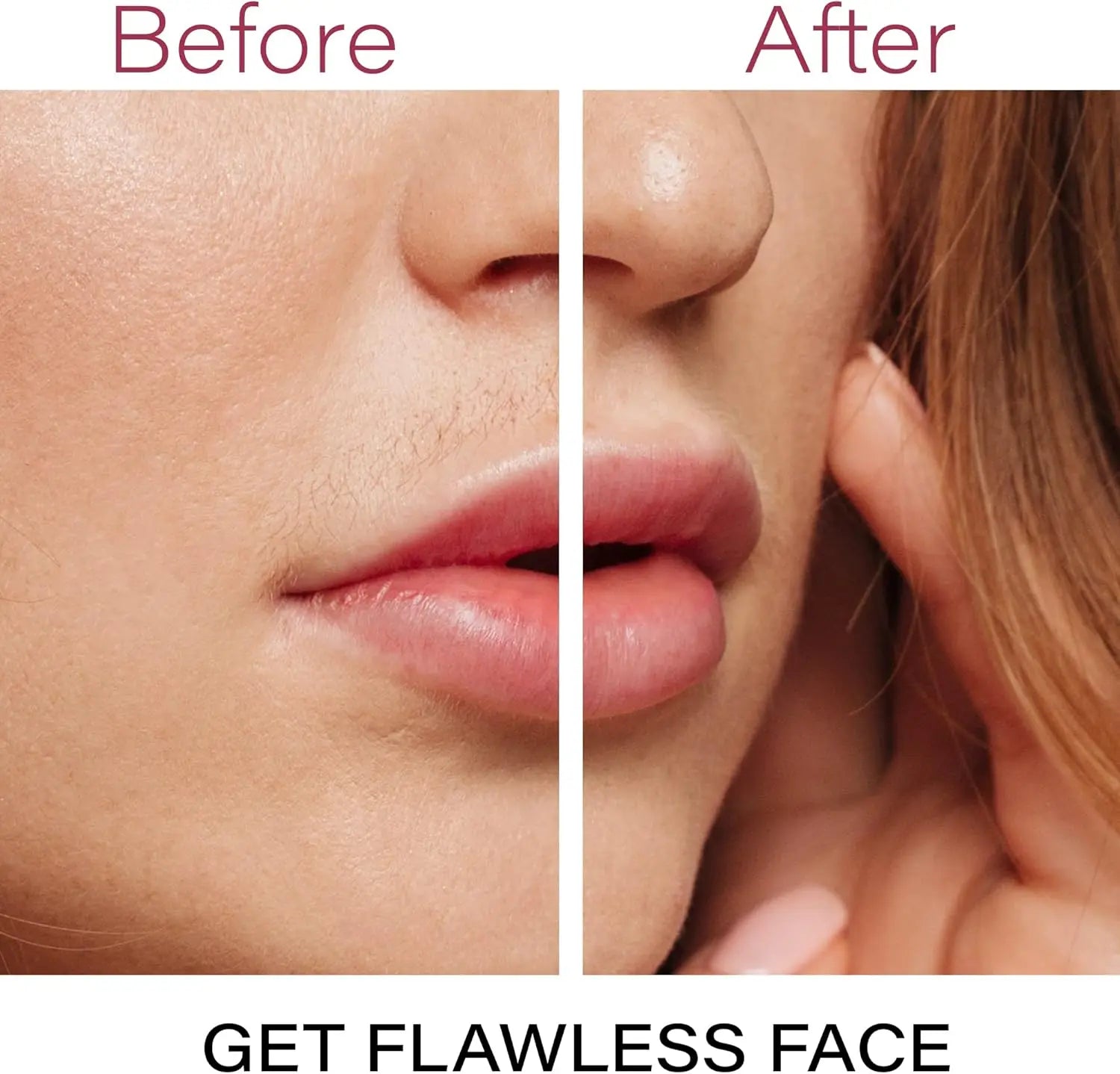 Compact Electric Facial Hair Remover – Lipstick Style in Rose Gold