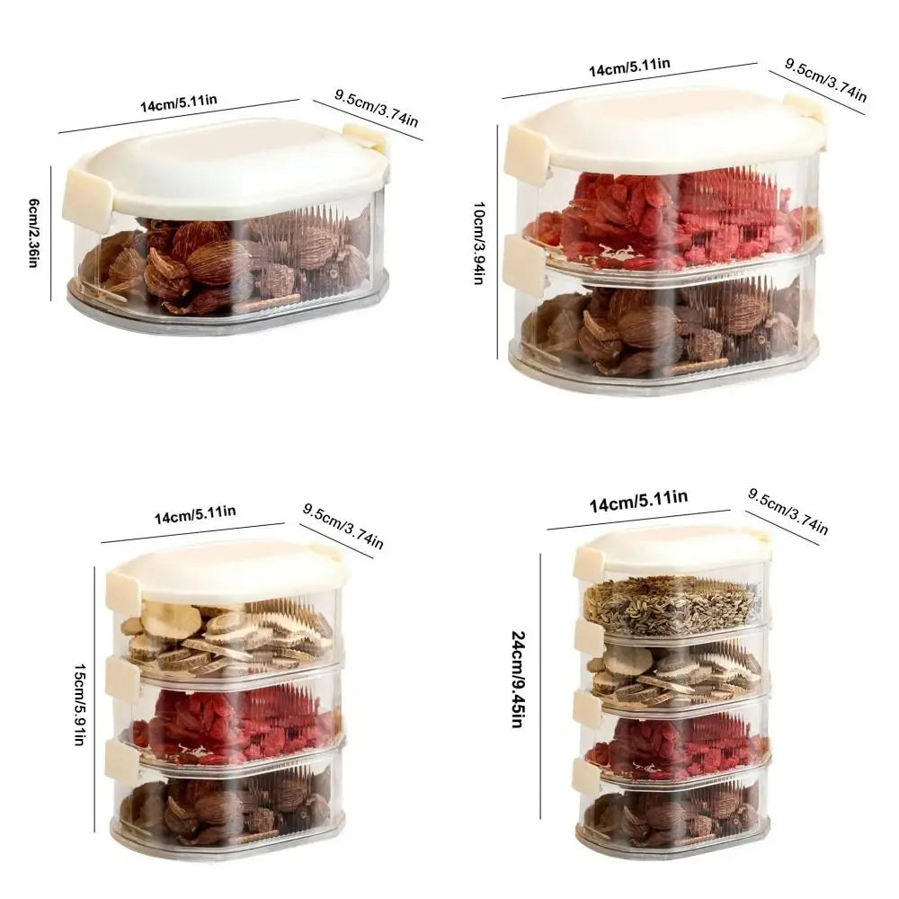 Spice Containers | Stackable, Airtight, Clear | Organize in Seconds