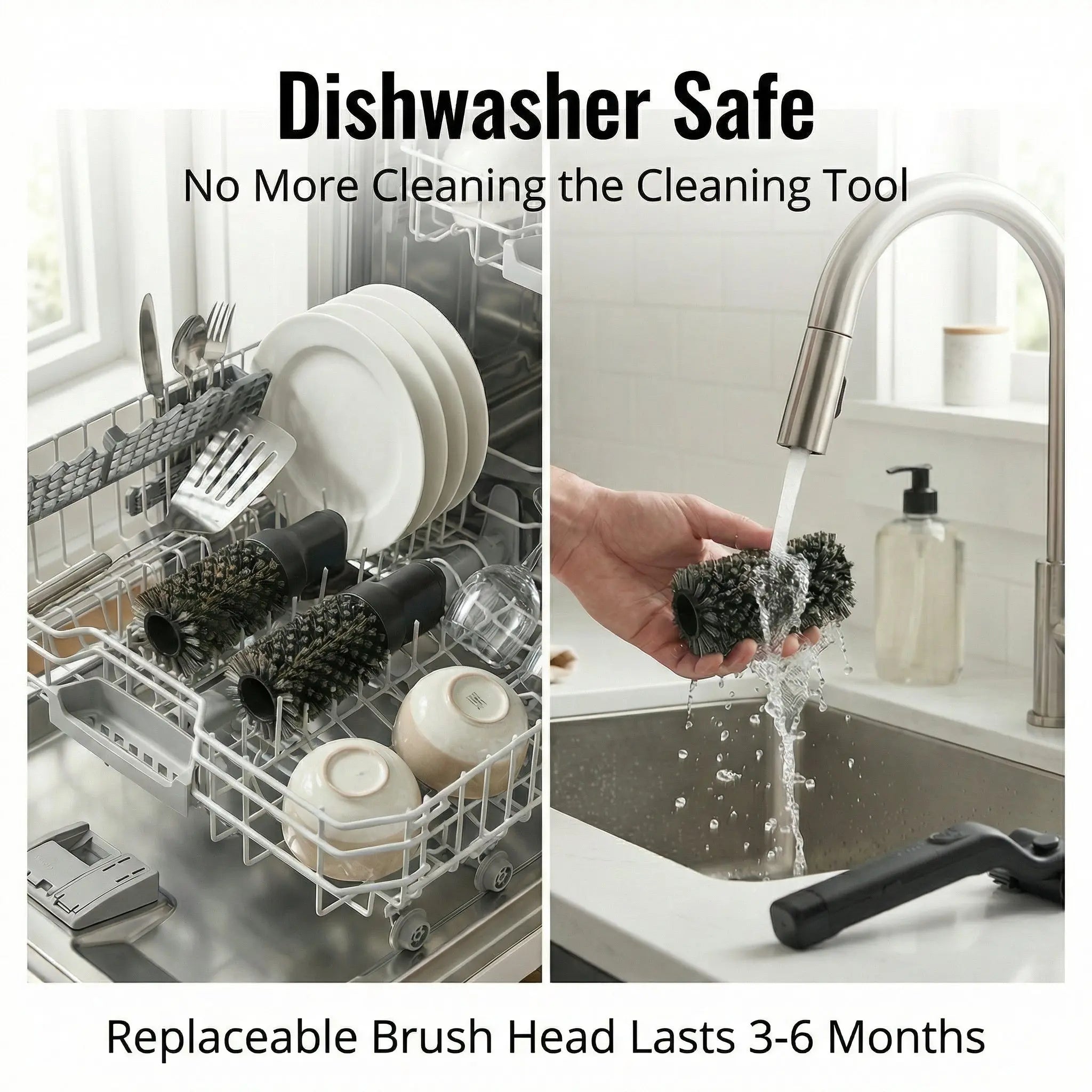 Rotating Head Grill Brush | Fast Cleaning | Safe Bristles