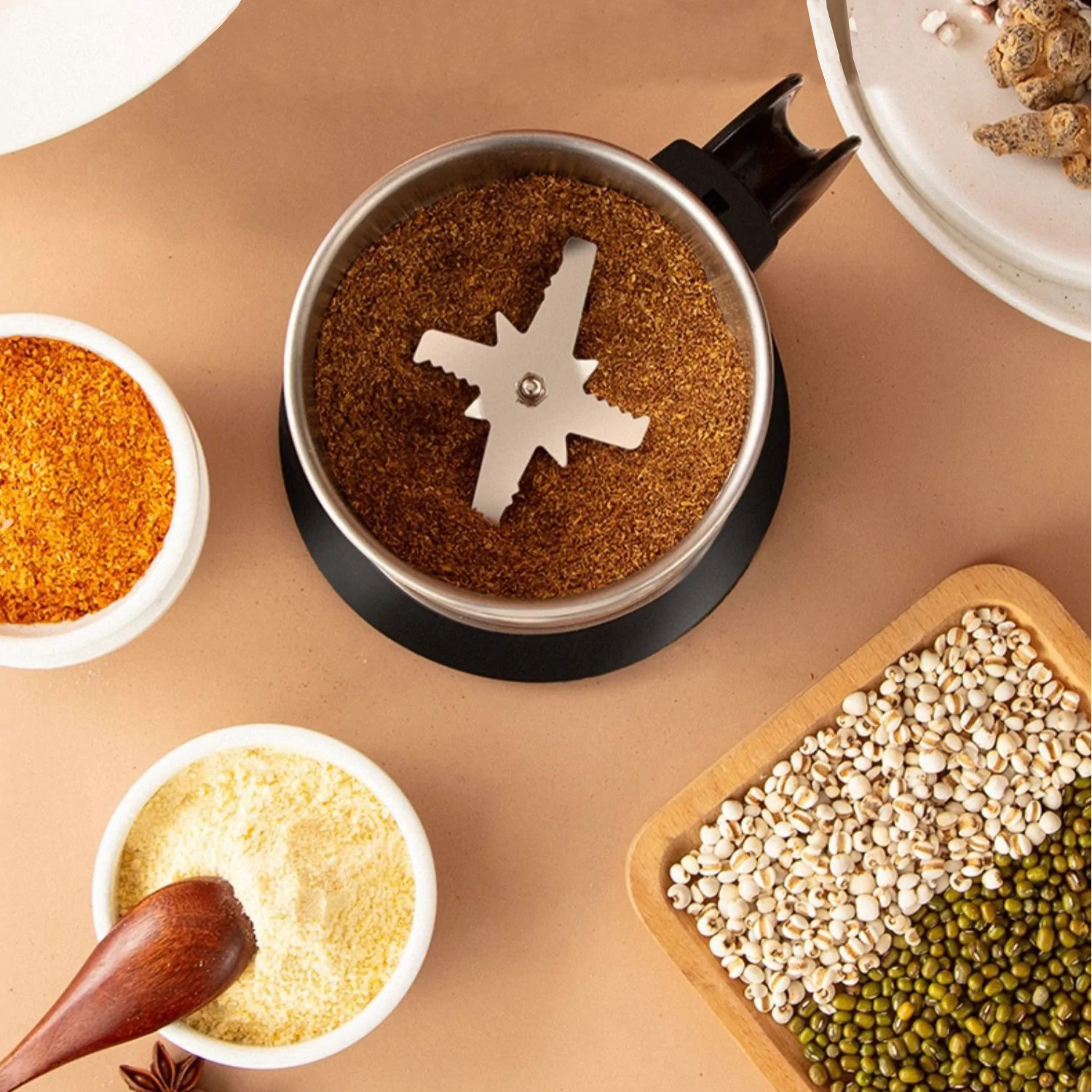 QuickBlend Electric Spice and Coffee Grinder with Steel Blades