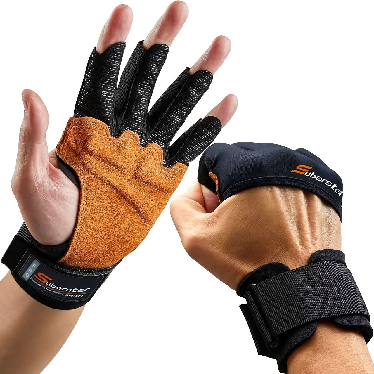 Anti-Slip Weightlifting Gloves with Wrist Support for a Secure Grip