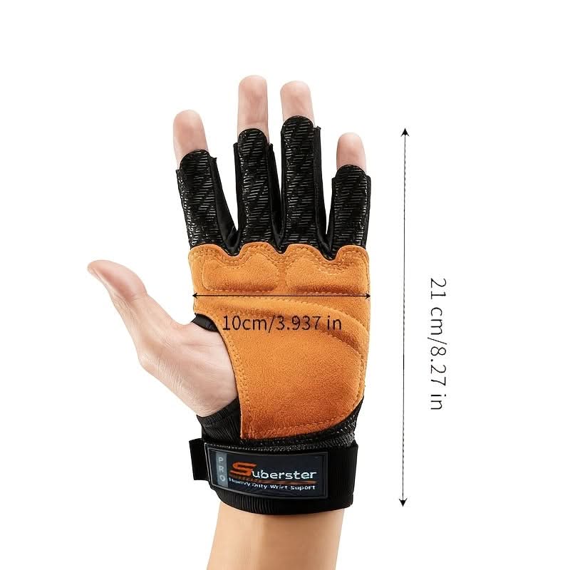 Anti-Slip Weightlifting Gloves with Wrist Support for a Secure Grip
