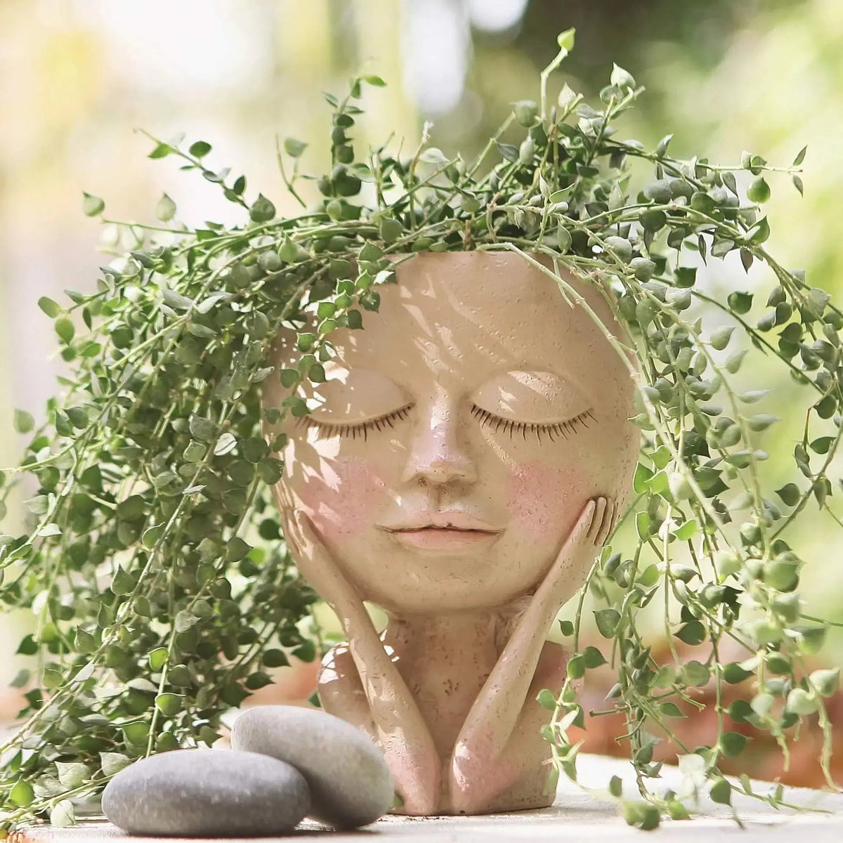 Succulent and Cactus Ceramic Face Pot