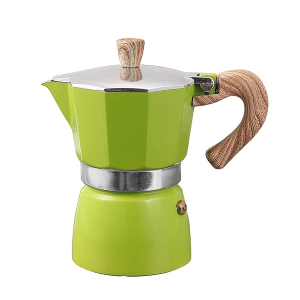 Stovetop Espresso Maker in Italian Style – Aluminum Moka Pot with Milk Frother and Drip Tray