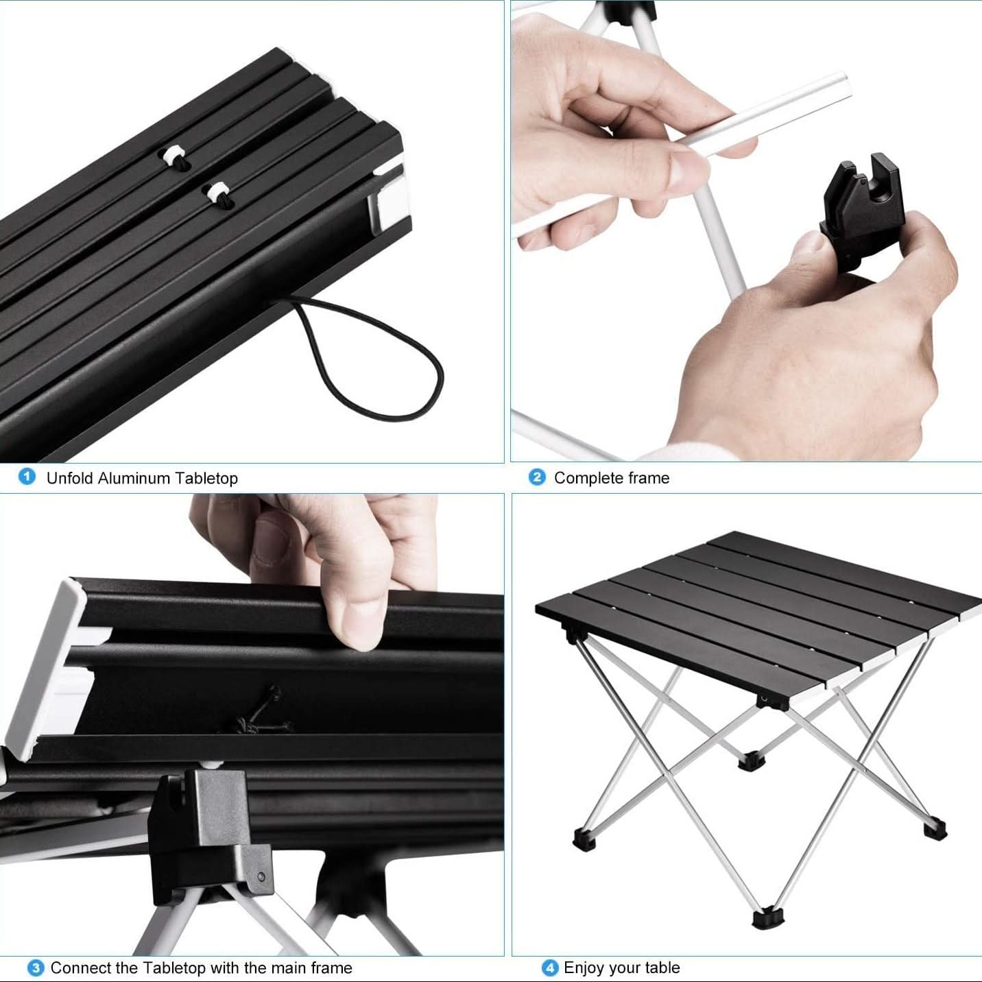 Portable Camping Table for Outdoor Gatherings and Garden Use