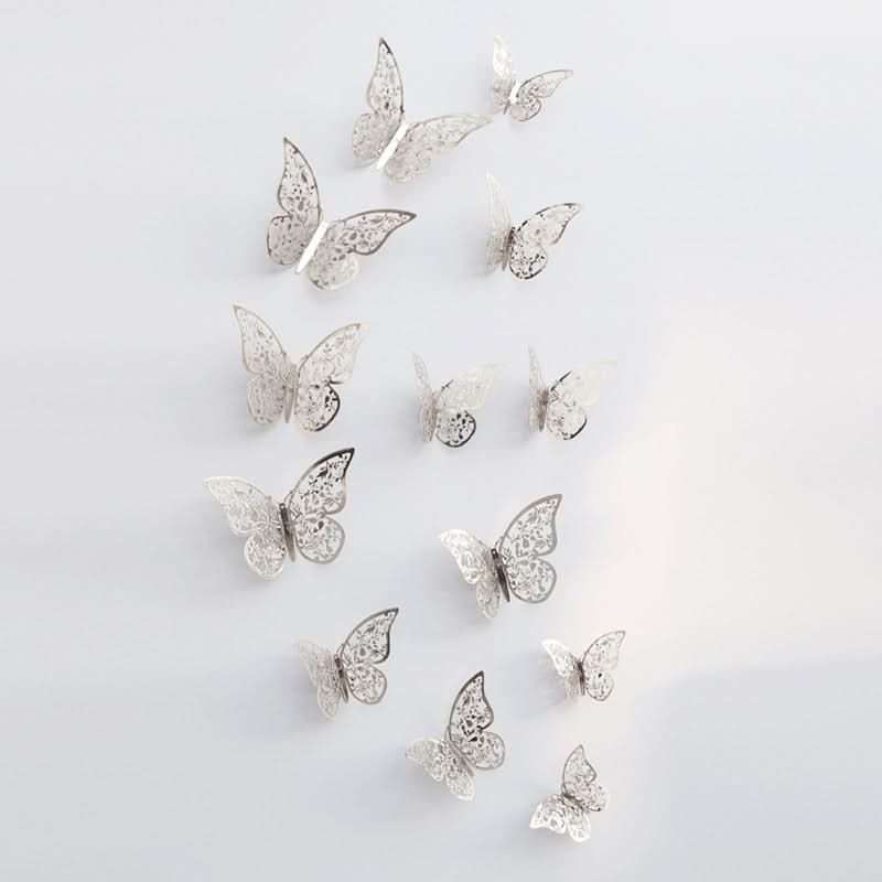 Metallic 3D Butterfly Decals – Removable Wall Stickers for Bedroom, Nursery & Wedding Decor
