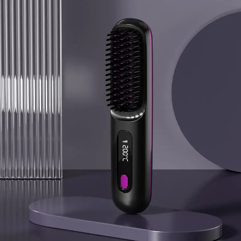 Ceramic Ionic Hair Straightener | USB Rechargeable with LCD Control