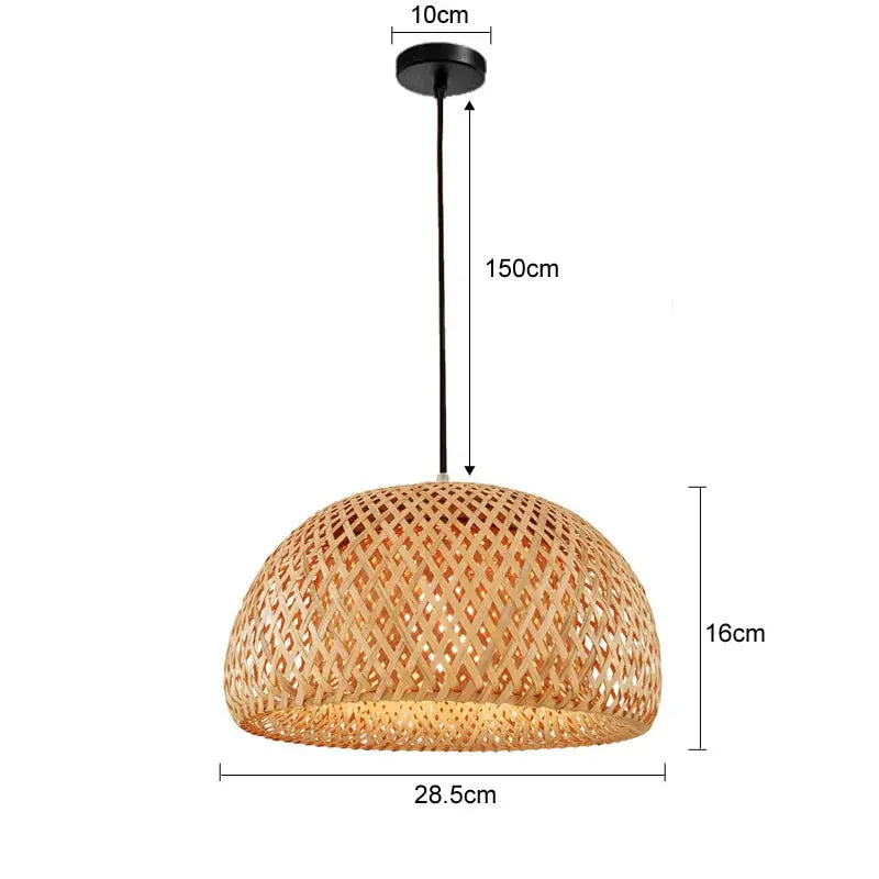 Bamboo Pendant Light – Handcrafted, Warm Light Design, 6 Styles