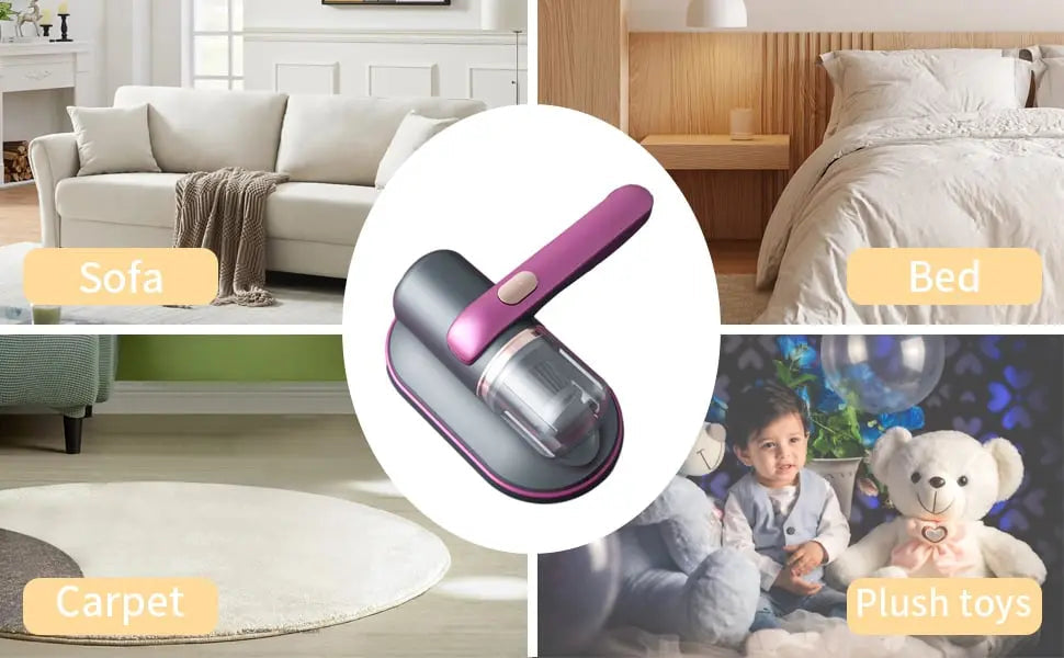 Fabrics Handheld Vacuum – Eliminates Dust Mites from Bed and Sofa