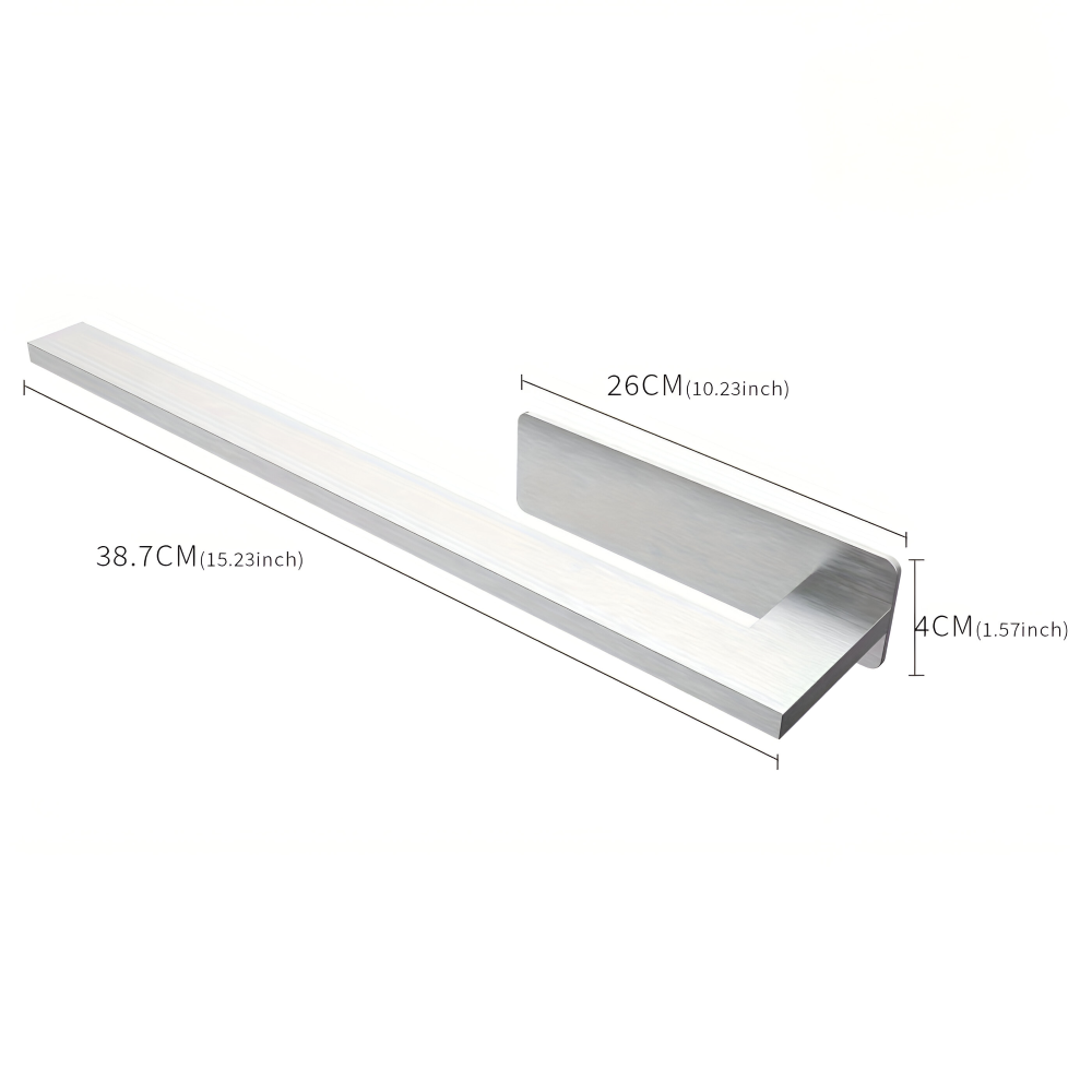 Self-Adhesive Towel Holder for Wall Mounting | Moisture-Resistant Stainless Steel