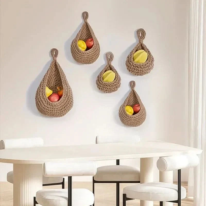 Handmade Woven Storage Basket for Chic Kitchen Organization