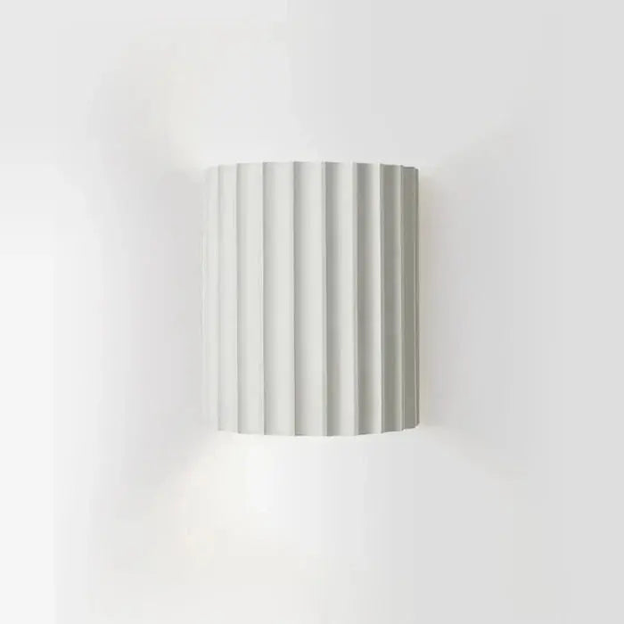 Modern Ribbed Shade Resin Wall Lamp – Contemporary Home Decor