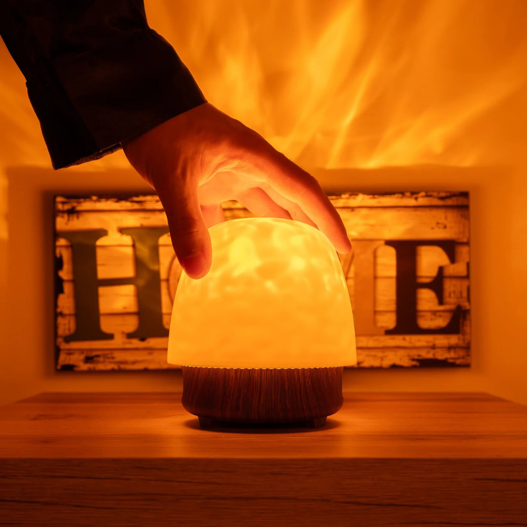 Smart Ambient Light and Sound Lamp for Sleep Comfort