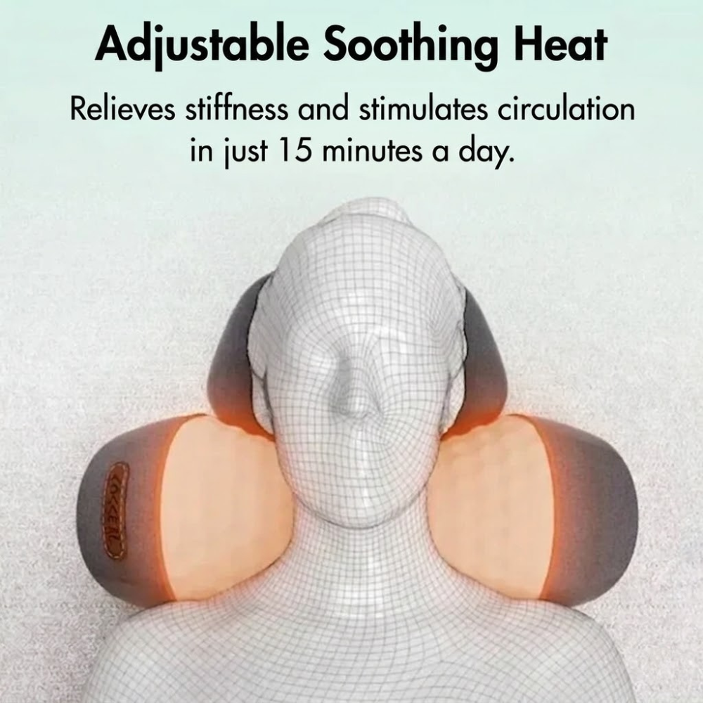 Neck Pillow with Heat, Massage Function, and Adjustable Traction