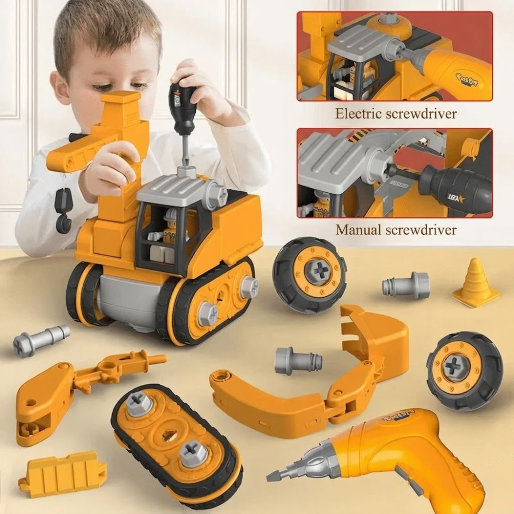 Educational Building Set for Kids - Excavator Construction Toy