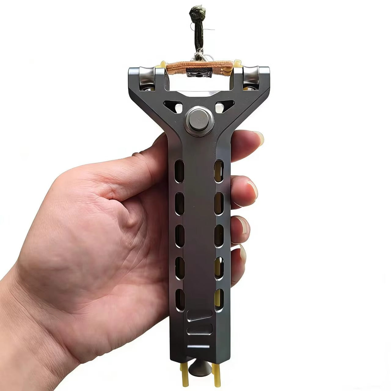 Telescopic Aluminum Slingshot with Integrated Magazine System