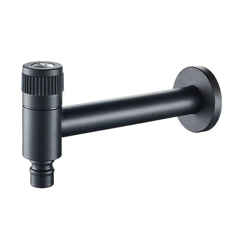Wall-Mounted Faucet in Stainless Steel for Kitchen and Garden Use