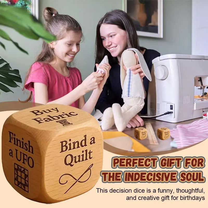 Decision-Making Cube in Wood – Fun Choice Selector