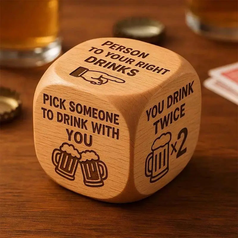 Decision-Making Cube in Wood – Fun Choice Selector