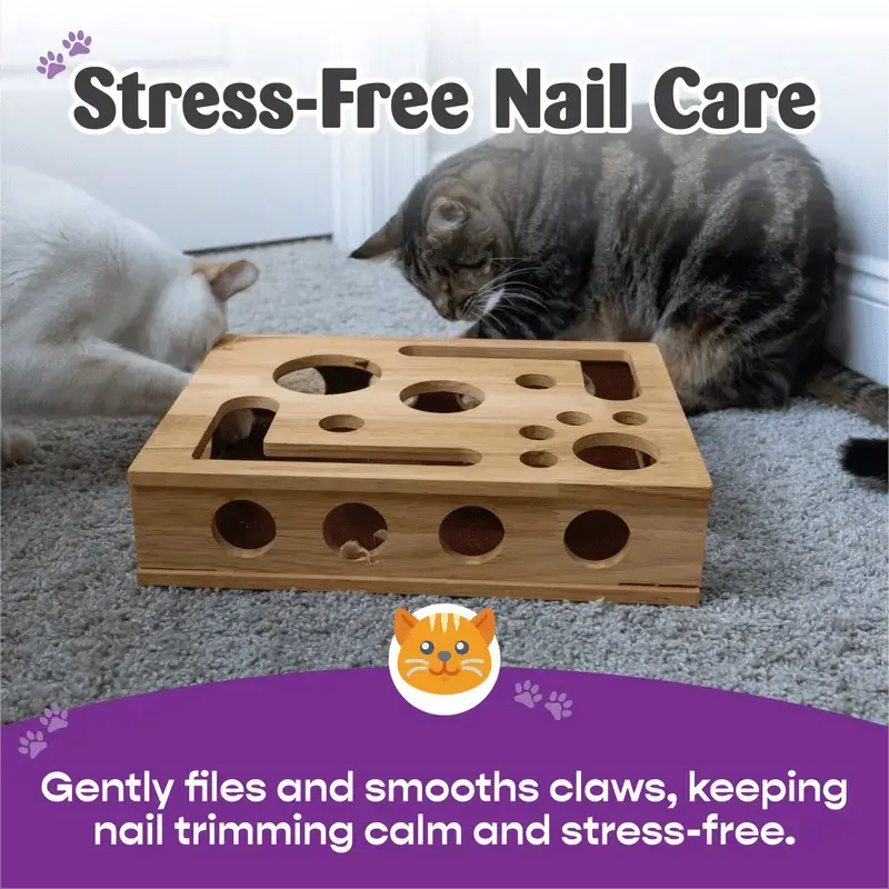 Interactive Cat Puzzle Toy – Treats and Natural Claw Care