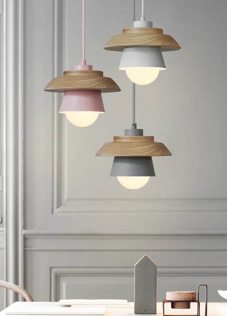 Norse Style Wooden Pendant Light Fixture