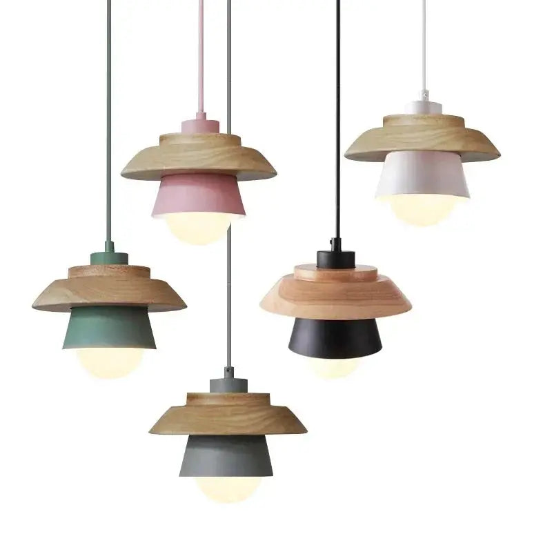 Norse Style Wooden Pendant Light Fixture