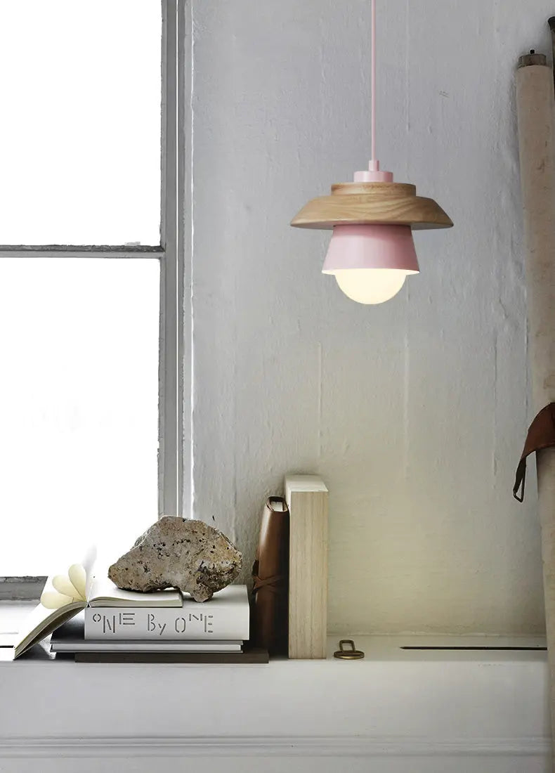 Norse Style Wooden Pendant Light Fixture