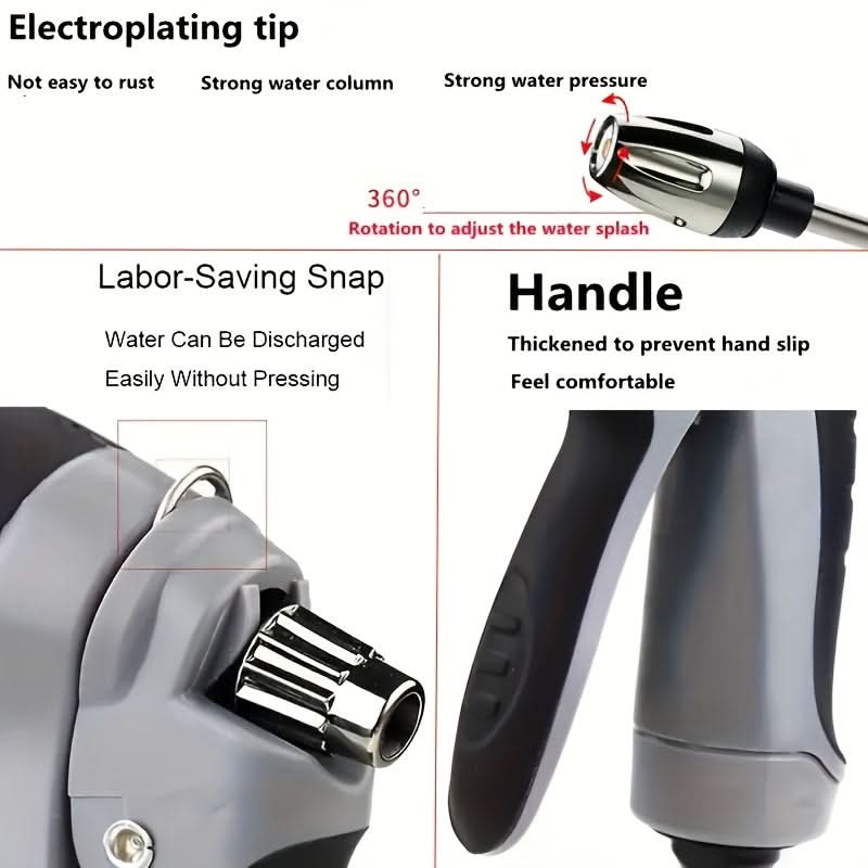 Ergonomic High-Pressure Spray Gun for Garden and Car Cleaning