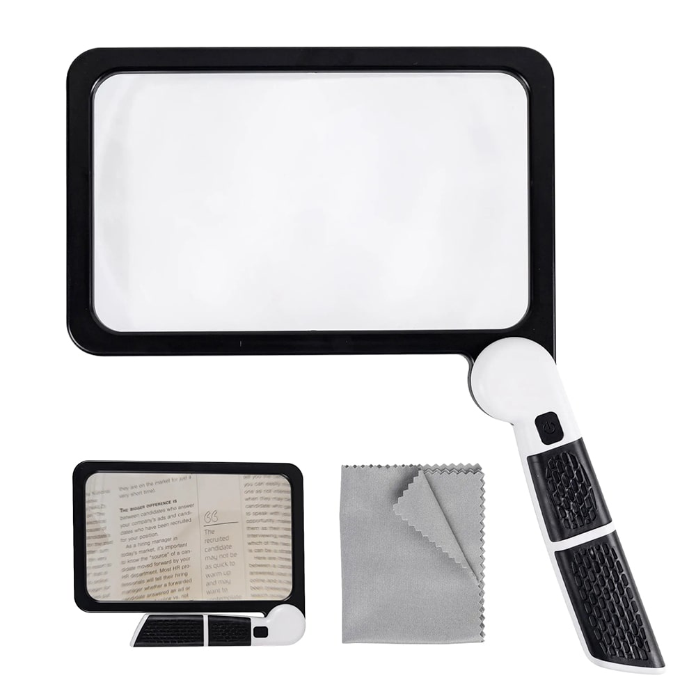 5x Magnification LED Magnifier with Adjustable Brightness for Reading