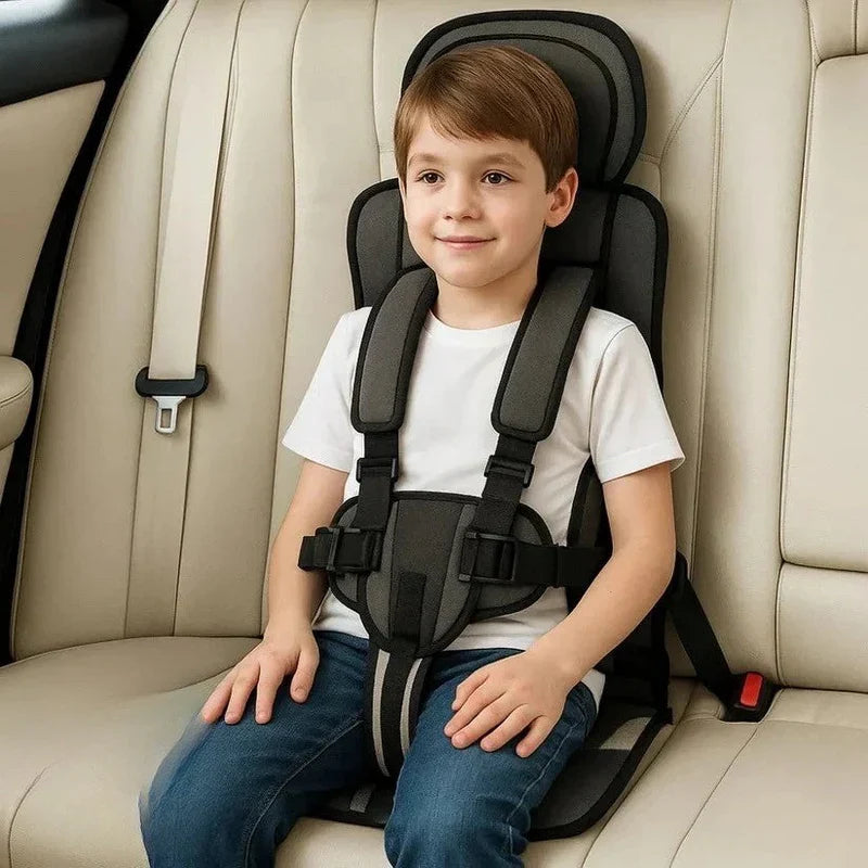 Portable Child Car Seat with Five-Point Safety Harness for Travel
