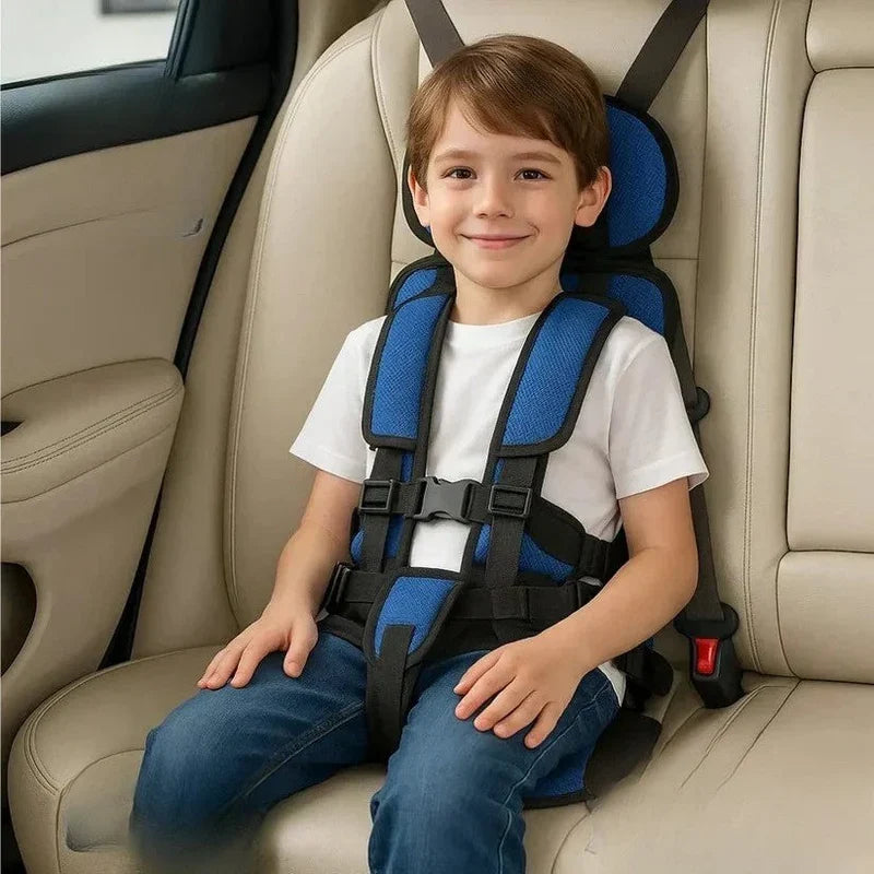 Portable Child Car Seat with Five-Point Safety Harness for Travel