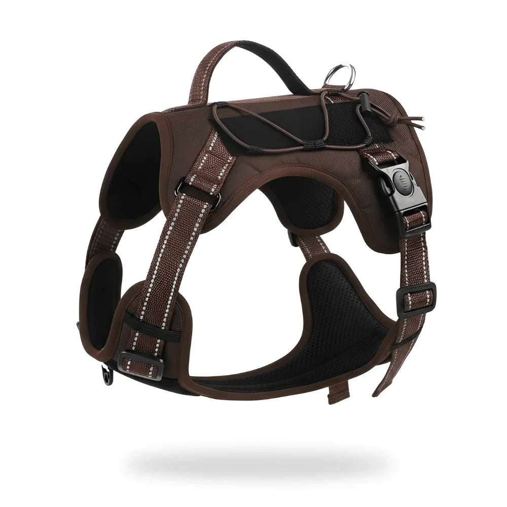 Nylon Dog Harness with Reflective Strips and Adjustable Fit