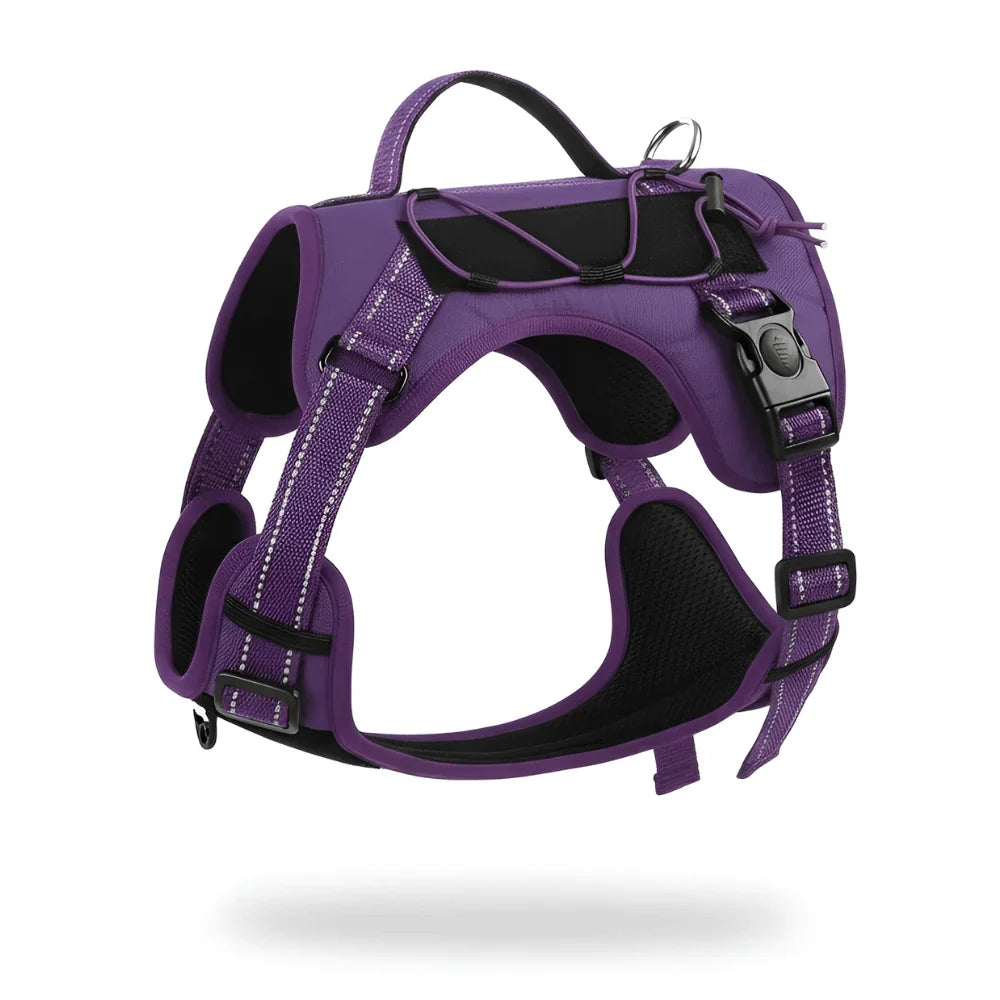 Nylon Dog Harness with Reflective Strips and Adjustable Fit